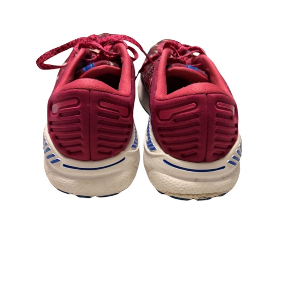 Brooks Adrenaline Dark Pink and Blue Cheetah Print Sneakers - Picture 3 of 4